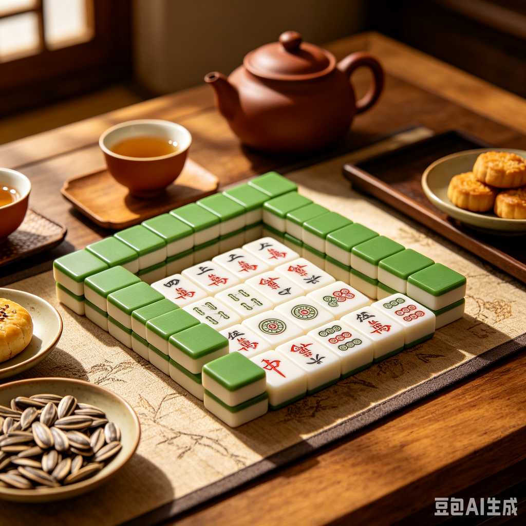 floral design mahjong set